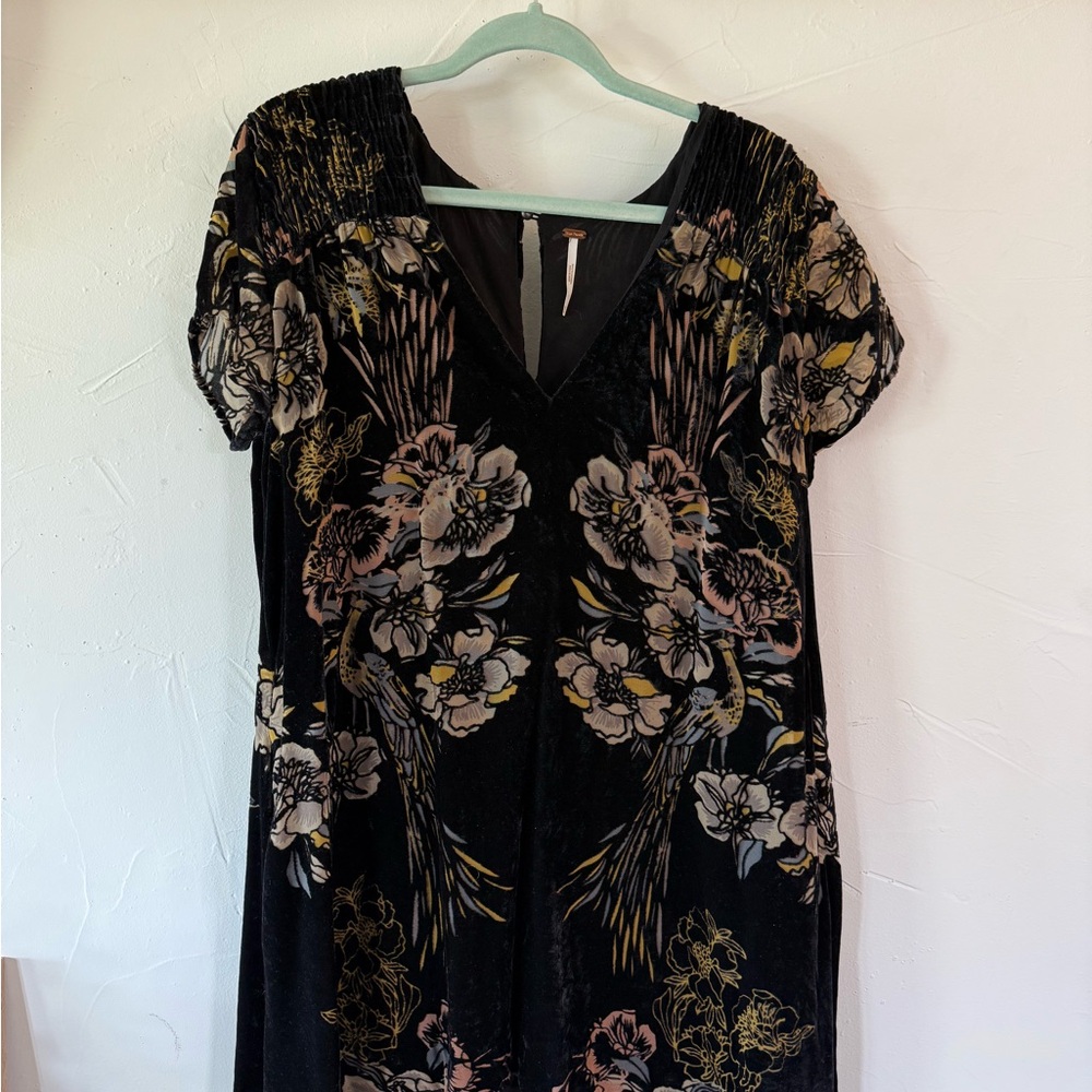 Free People Floral Black Dress